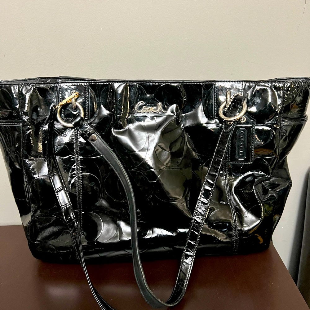 COACH Black Patent Leather